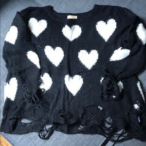 Wildfox women’s heart sweater